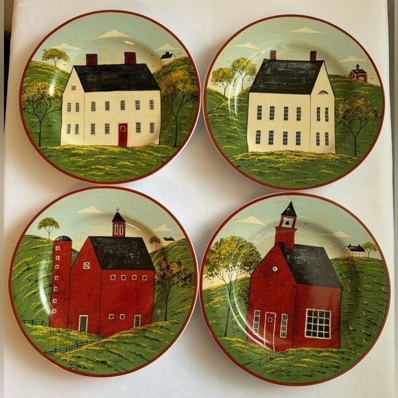 Vintage Sakura Brandon House Series “Country Life” Plates by Warren Kimble - Picture 1 of 3